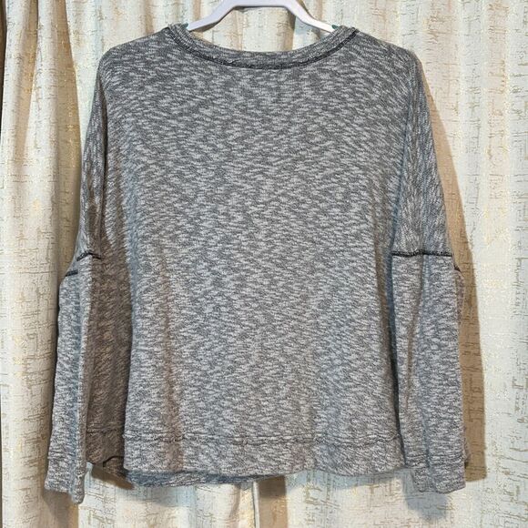 Free People Beach Gray Endless Summer Sleep To Dream Pullover Shirt Womens Small - Picture 2 of 5